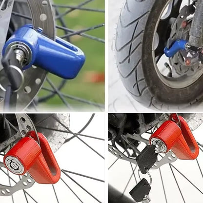 Anti-Theft Motorcycle Disc Brake Lock | Safety Wheel Lock for Mountain & Road Bikes | Includes 2 Keys